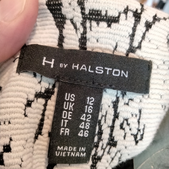 H by Halston marble print zip jacket top size 12 - Picture 7 of 8
